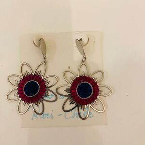 Pierced Earrings Handmade with inscription